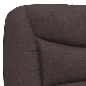 vidaXL Bed with Mattress "Hvar" Dark Brown 180x200 cm Fabric