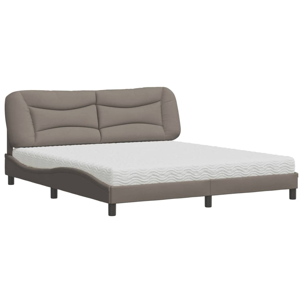 Bett mit Matratze Hvar Taupe 180x200 cm