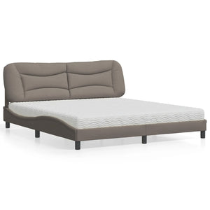 Bett mit Matratze Hvar Taupe 180x200 cm