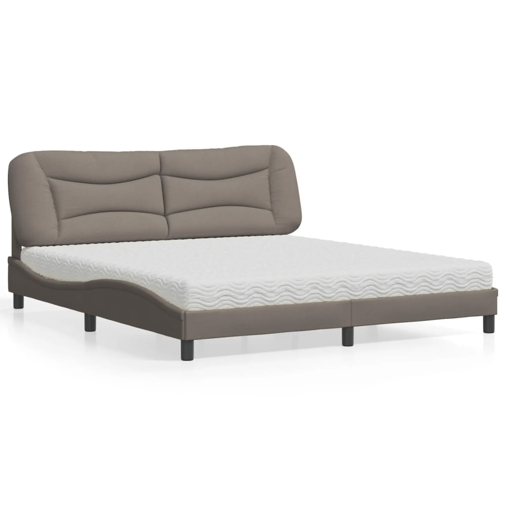 Bett mit Matratze Hvar Taupe 180x200 cm