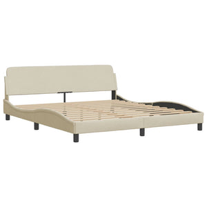 Bett mit Matratze Creme 180x200 cm