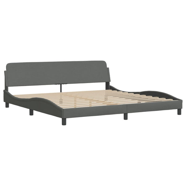 Bett mit Matratze Dunkelgrau 200x200 cm