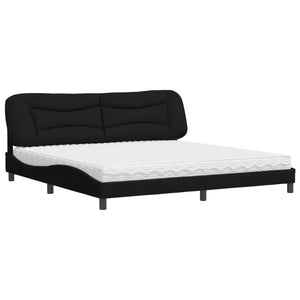 Bett mit Matratze Hvar Schwarz 200x200 cm