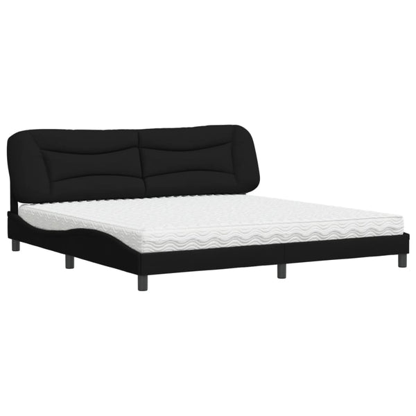 Bett mit Matratze Hvar Schwarz 200x200 cm