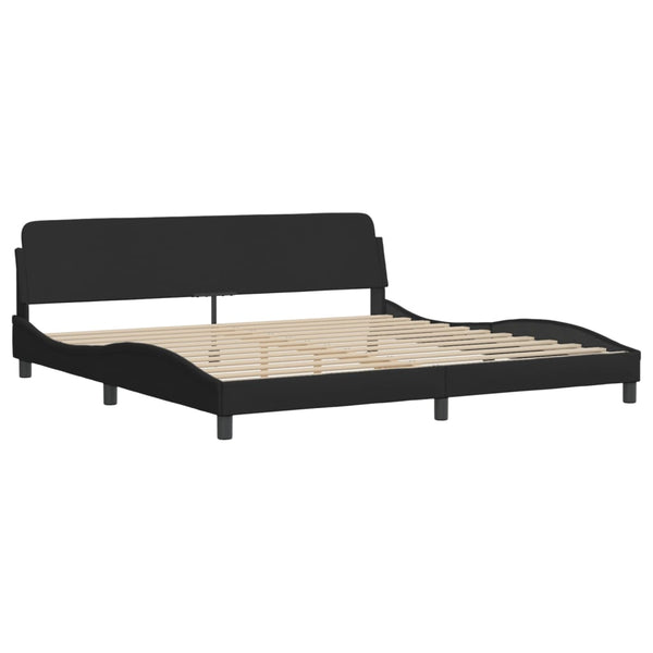 Bett mit Matratze Hvar Schwarz 200x200 cm