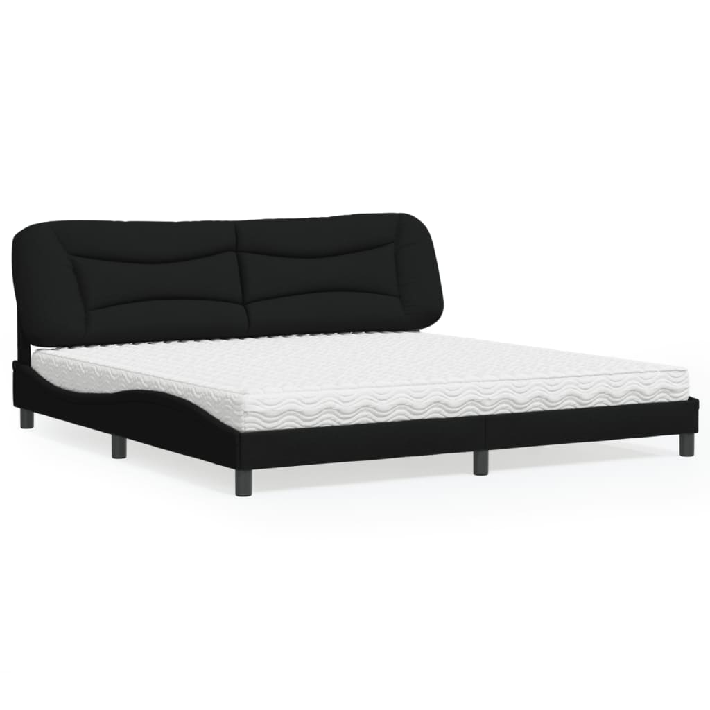 Bett mit Matratze Hvar Schwarz 200x200 cm
