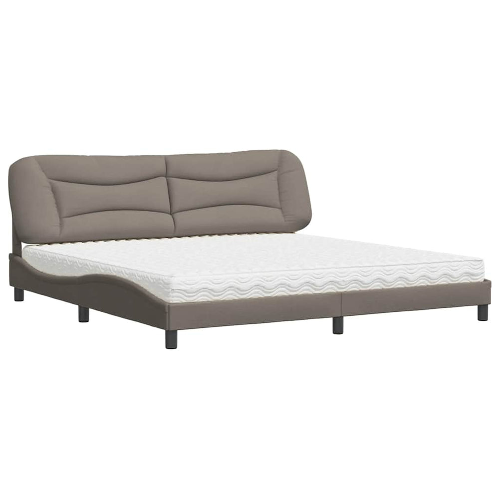 Bett mit Matratze Hvar Taupe 200x200 cm
