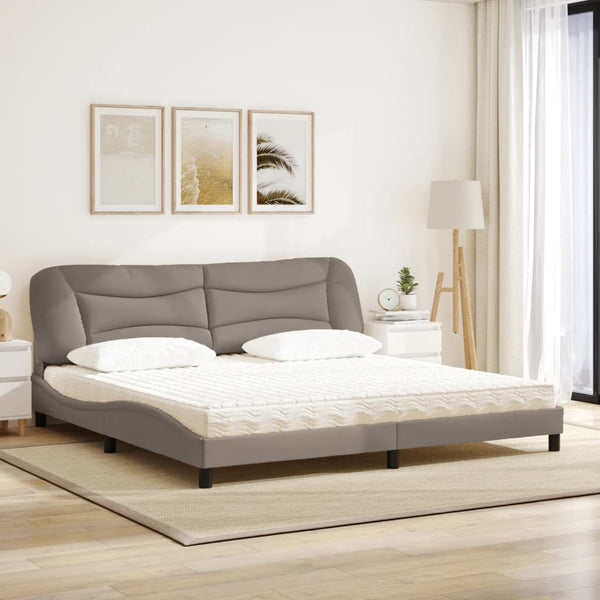 Bett mit Matratze Hvar Taupe 200x200 cm