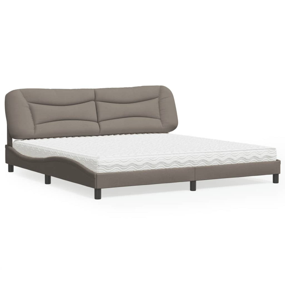 Bett mit Matratze Hvar Taupe 200x200 cm