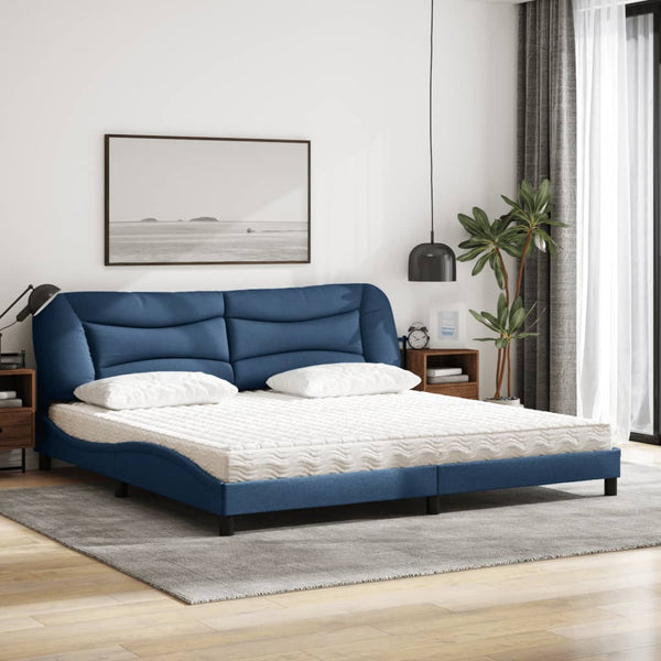 Bett mit Matratze Hvar Blau 200x200 cm