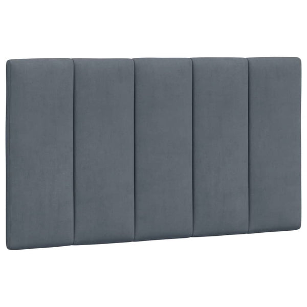 Bett mit Matratze Hanko Dunkelgrau Samt 80x200