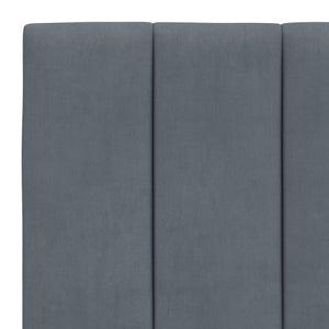 Bett mit Matratze Hanko Dunkelgrau Samt 80x200