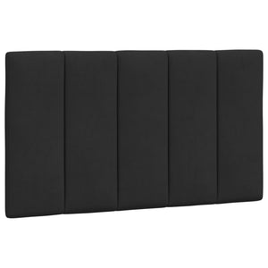 Schwarzes Samtbett mit Matratze 80x200 cm