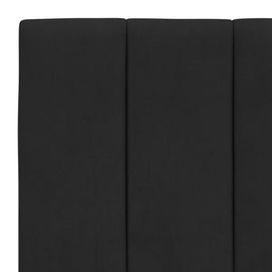 Schwarzes Samtbett mit Matratze 80x200 cm