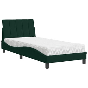 Bett mit Matratze Hanko Dunkelgrün 80x200 cm