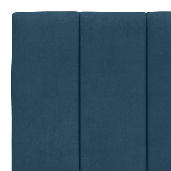 Bett mit Matratze Hanko Blau 80x200 cm Samt