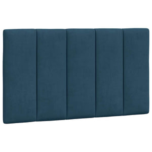 Bett mit Matratze Hanko Blau 90x190 cm Samt