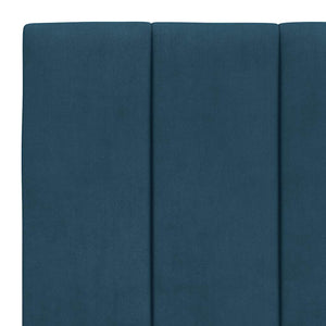 Bett mit Matratze Hanko Blau 90x190 cm Samt