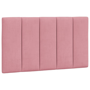Bett mit Matratze Hanko Rosa 90x190 cm Samt