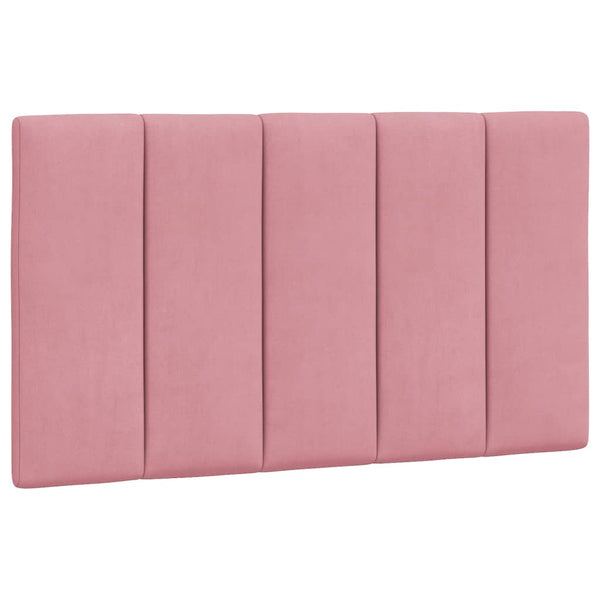 Bett mit Matratze Hanko Rosa 90x190 cm Samt