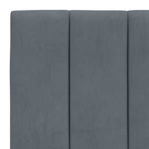 Bett mit Matratze Hanko Dunkelgrau 90x200 cm