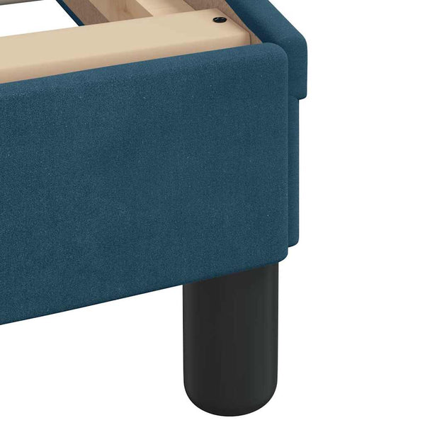 Bett mit Matratze Hanko Blau 90x200 cm Samt