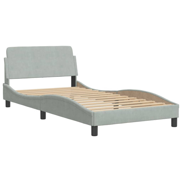 Bett mit Matratze Hanko Hellgrau 100x200 cm