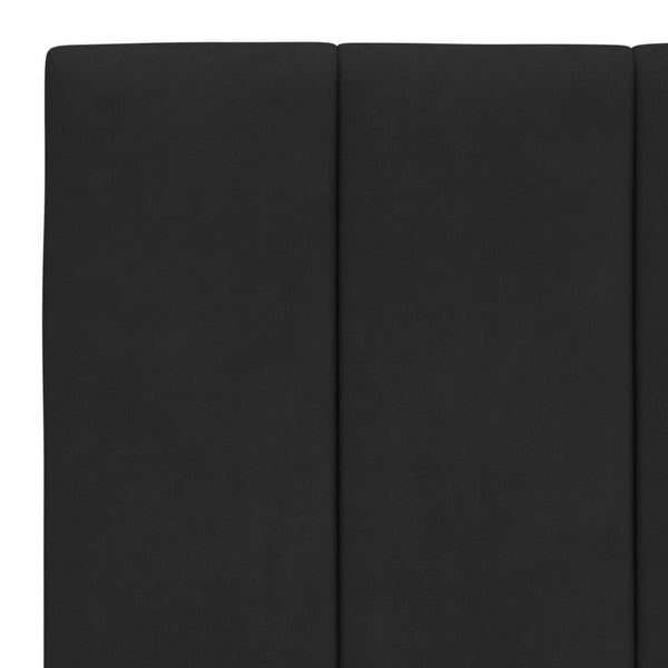 Schwarzes Samtbett mit Matratze 100x200 cm
