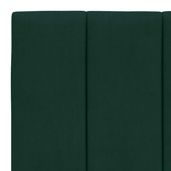 Dunkelgrünes Samtbett mit Matratze 100x200 cm