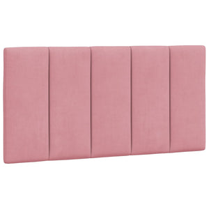 Rosa Samt Bett mit Matratze 100x200 cm
