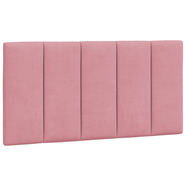 Rosa Samt Bett mit Matratze 100x200 cm