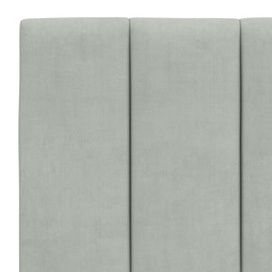 Bett mit Matratze Hanko Hellgrau Samt 120x200 cm