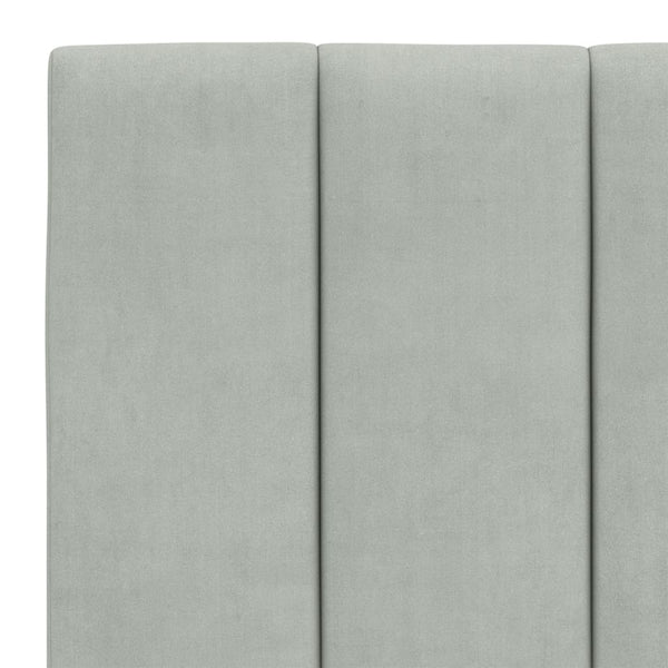Bett mit Matratze Hanko Hellgrau Samt 120x200 cm