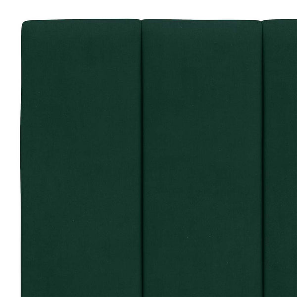Bett mit Matratze Hanko Dunkelgrün 120x200 cm Samt