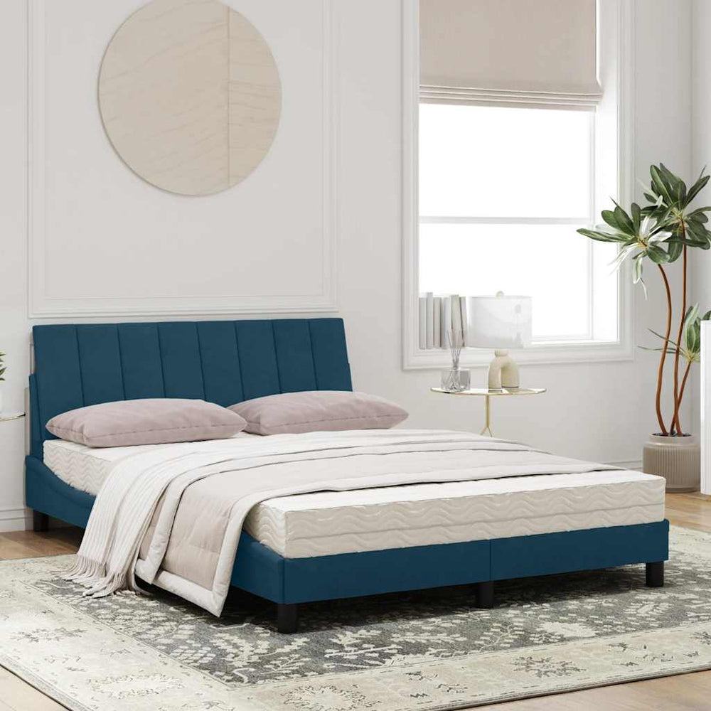 Bett mit Matratze Hanko Blau 120x200 cm