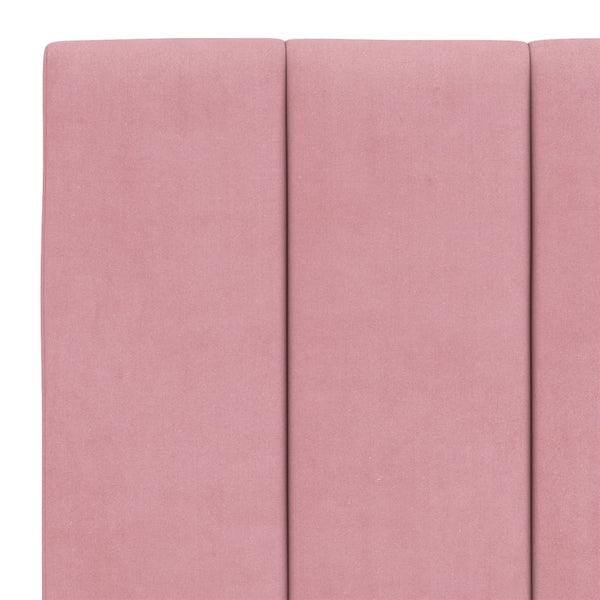Bett mit Matratze Hanko Rosa 120x200 cm Samt