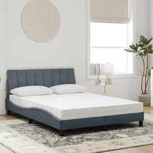 Bett mit Matratze Hanko Dunkelgrau 140x190 cm