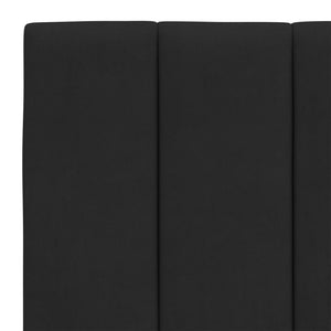Bett mit Matratze Hanko Schwarz Samt 140x190 cm