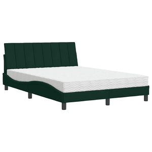 Bett mit Matratze Hanko Dunkelgrün 140x190 cm