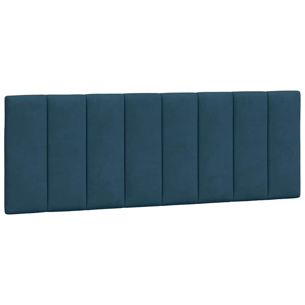 Bett mit Matratze Hanko Blau Samt 140x190 cm