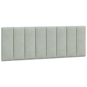 Bett mit Matratze Hanko Hellgrau Samt 140x200 cm