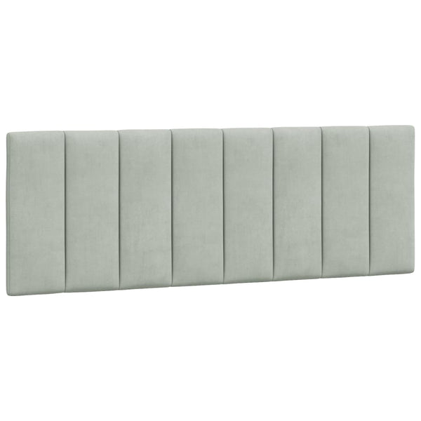 Bett mit Matratze Hanko Hellgrau Samt 140x200 cm