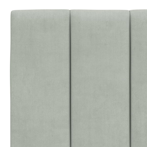 Bett mit Matratze Hanko Hellgrau Samt 140x200 cm