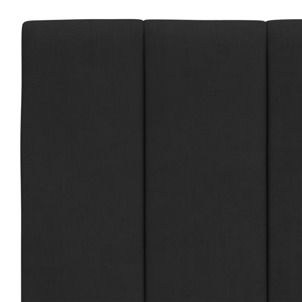 Bett mit Matratze Hanko Schwarz Samt 140x200 cm