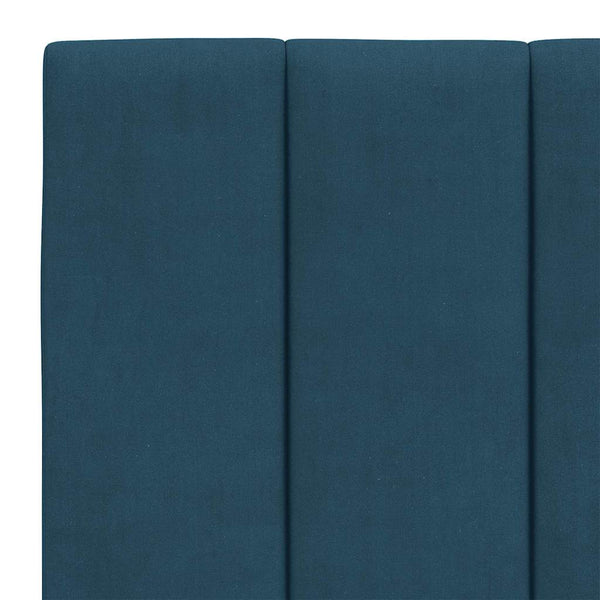Bett mit Matratze Hanko Blau 140x200 cm Samt