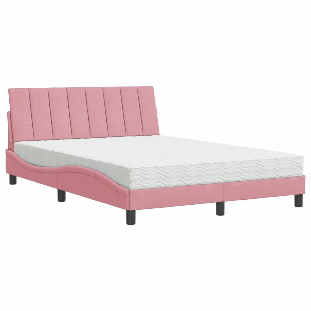 Bett mit Matratze Hanko Rosa 140x200 cm