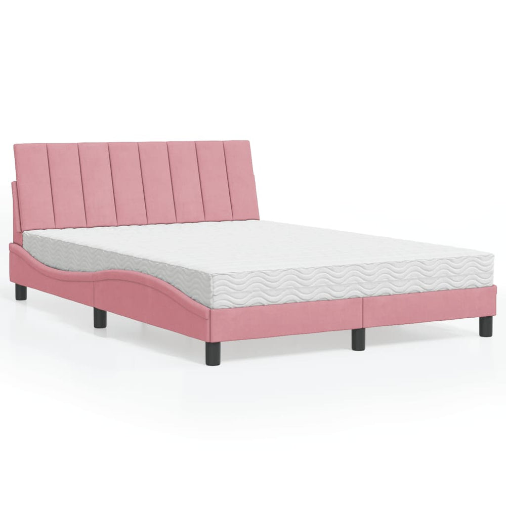 Bett mit Matratze Hanko Rosa 140x200 cm