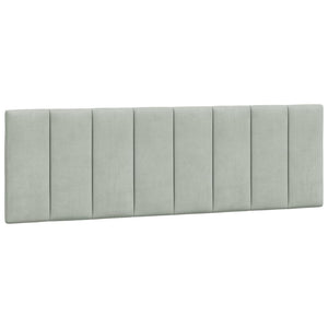 Bett mit Matratze Hanko Hellgrau Samt 160x200 cm