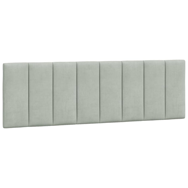 Bett mit Matratze Hanko Hellgrau Samt 160x200 cm