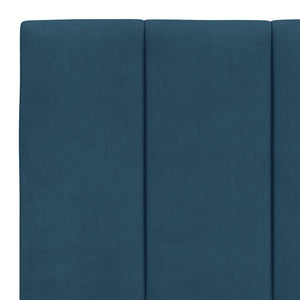 Bett mit Matratze Hanko Blau Samt 160x200